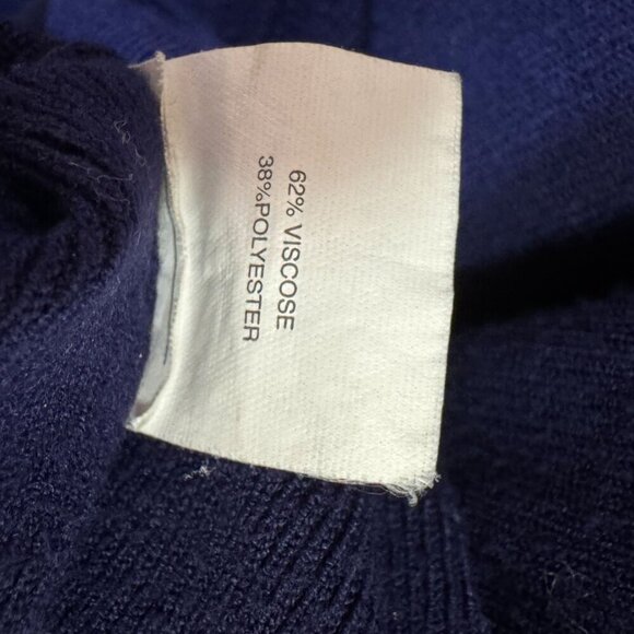 RAMY BROOK Dianna Sweater Top Womens XS Laser Cut Bell‎ Sleeve Navy Blue Capsule - Picture 10 of 11